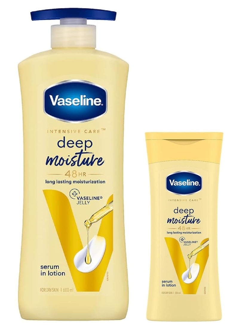 فازلين لوشن فازلين للعناية المركزة المرطب العميق للجسم 200 مل ولوشن فازلين للعناية المركزة المرطب العميق المغذي للجسم 600 مل - Image 1